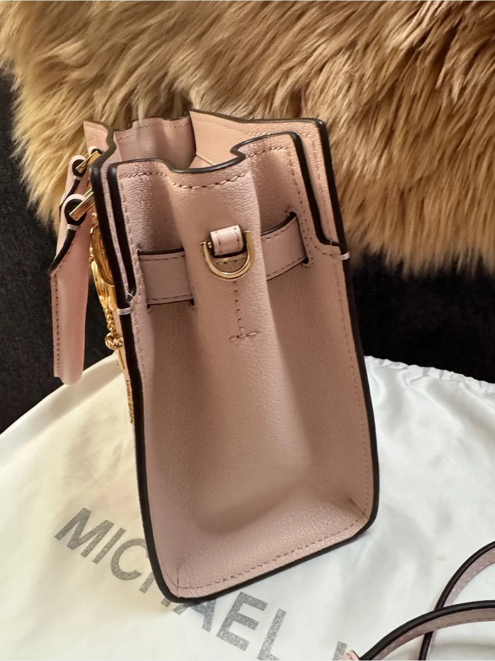 PRE-OWNED MK Hamilton Small Satchel Shoulder Crossbody Bag Powder Blush